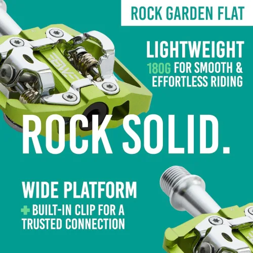 Miniatura 3 de Rock Garden Pedal plano - Pedales de bicicleta MTB sin clip compatibles con SPD Rojo