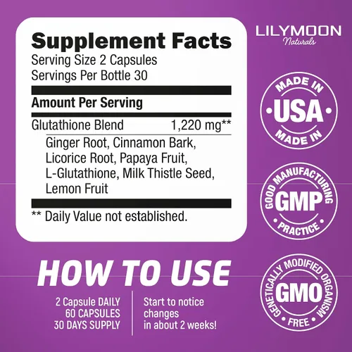 Miniatura 8 de LILYMOON Píldoras Blanqueadoras de Glutatión Píldoras para Blanquear la Piel - Fórmula para Blanquear la Piel - Píldoras de Glutatión para Blanquear