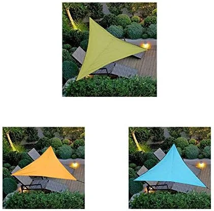 Miniatura 6 de Toldo triangular de 13 x 13 x 13 pies con cuerda, impermeable, bloqueo UV, para patio, instalaciones y actividades al aire libre