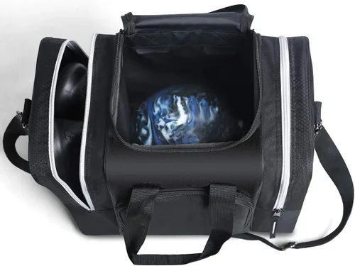 Miniatura 3 de Mangrove Bolsa de boliche para bola individual, bolsa de bolos 2025 con soporte de bola de plástico, bolsa de bolos duradera para zapatos de bolos