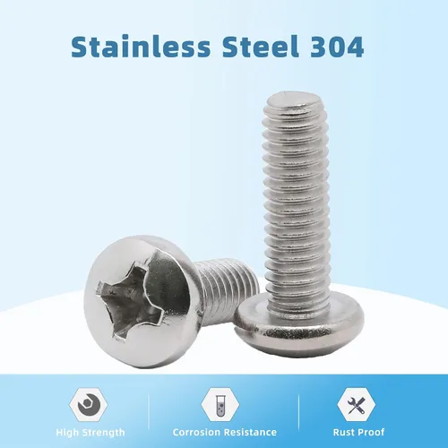 Miniatura 3 de Tornillos de máquina de cabeza plana de 1/4-20 x 1-3/4", rosca completa, acero inoxidable 304 18-8, paquete de 10