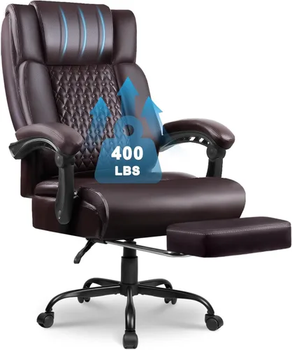 Miniatura 8 de OFIKA Silla de oficina, silla ejecutiva de oficina resistente con reposapiés, ergonómica, respaldo alto, sillas de juegos para computadora, oficina