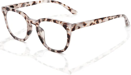 LianSan Lentes de lectura para mujer - Elegantes lentes de lectura para computadora con bloqueo de luz azul y bisagra de resorte (leopardo, 1.0x)