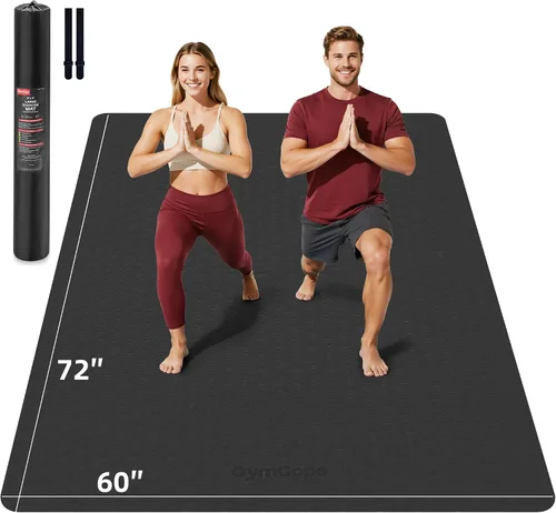 Miniatura 18 de Tapete de yoga extra grande – 72 x 48 pulgadas o 78 x 57 pulgadas, 1/4 a 1/2 pulgadas de grosor para mujeres y hombres, tapete de pilates