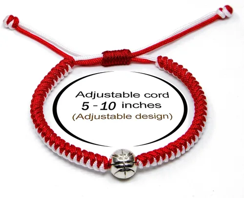 Miniatura 3 de MANYC Basketball Bracelets Adjustable for Boys, Girls, and Adults Handmade Gifts for Basketball Players