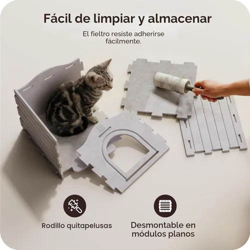 Miniatura 5 de Casas de interior para gatos de interior, cueva cubierta con aislamiento cálido para gatos de interior, fuerte capacidad resistente a los arañazos
