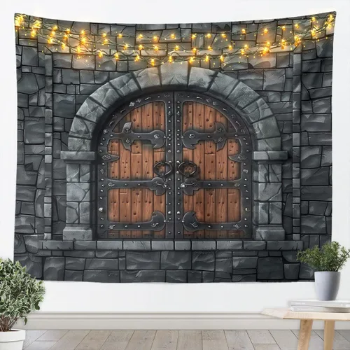 Miniatura 10 de Castle Fairy Tapiz con estampado de leopardo, guepardo africano, tapices para colgar en la pared de la habitación, piel de animal salvaje gris