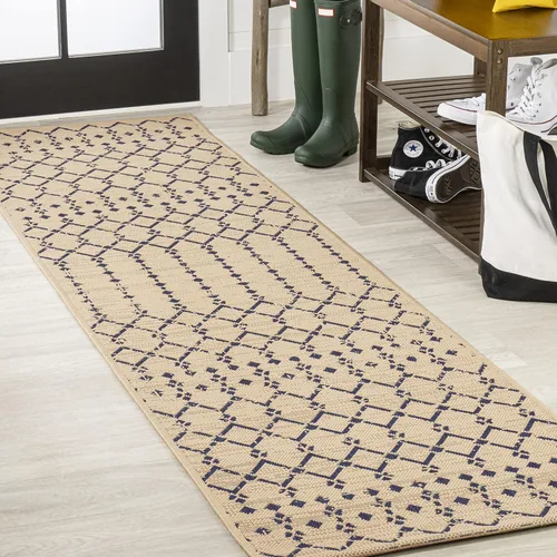 JONATHAN Y SMB108H-28 Ourika Tapete marroquí tejido con textura geométrica para interiores y exteriores, estilo bohemio, costero, rústico, fácil