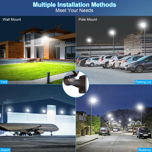 Miniatura 9 de ledmo 480W Luz LED de estacionamiento, luz LED de 5000K 72000LM súper brillante del atardecer al amanecer, luz de calle comercial al aire libre