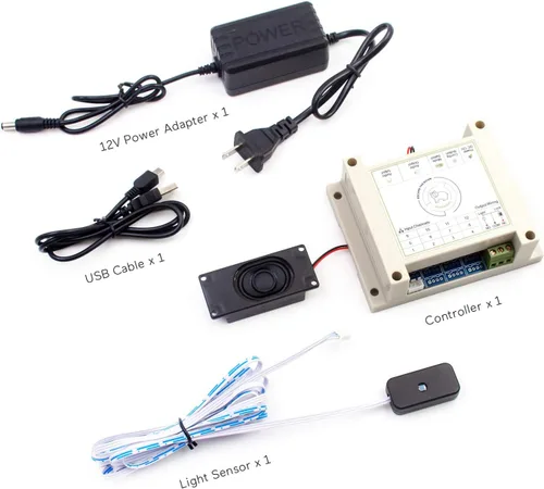 Miniatura 3 de Accesorios para sala de escape con rompecabezas de audio, linterna brillante para desbloquear y abrir cerraduras electromagnéticas de 12 V