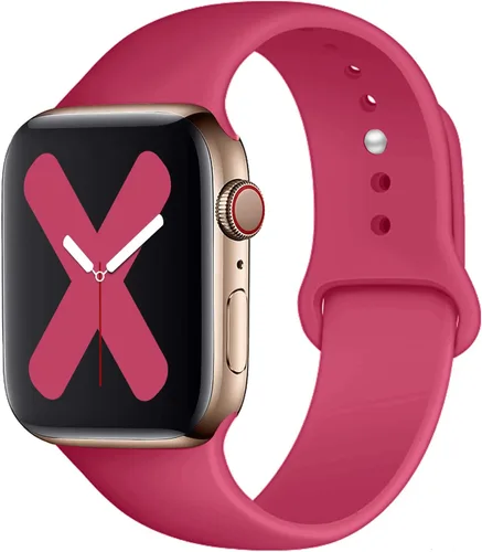 Miniatura 23 de Saucyi Compatible con Apple Watch Band 1.614 in 1.575 in 1.496 in 1.929 in 1.772 in 1.732 in 1.654 in, correa deportiva de silicona suave con cierre