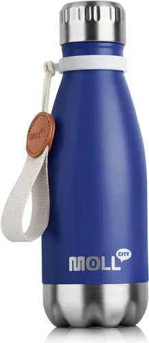 Miniatura 30 de Botella de agua para niños, botella de agua deportiva de acero inoxidable de 12 onzas con aislamiento al vacío para la vuelta a la escuela, botella