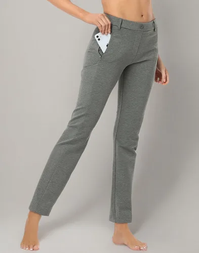 Miniatura 7 de HDE Pantalones de yoga para mujer, pierna recta, con 8 bolsillos