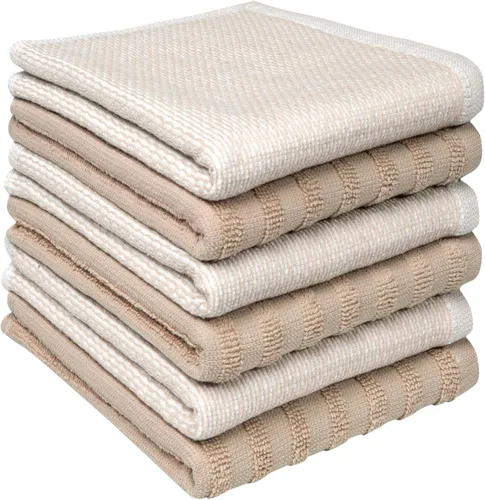 Miniatura 19 de Toallas de cocina premium (20"x 28", paquete de 6) Toallas de plato grandes de algodón Juego de textiles de cocina planos y de rizo altamente