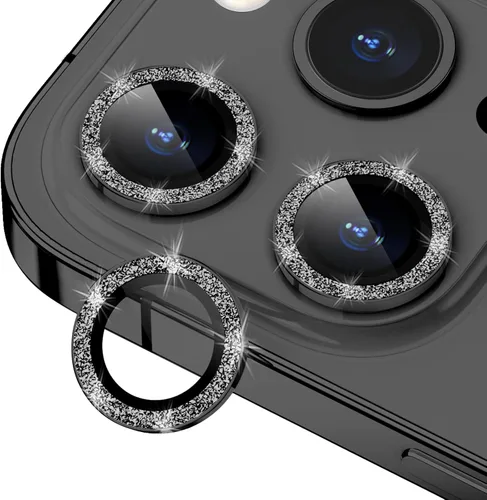 Miniatura 24 de Protector de Lente de Cámara Bling para iPhone 17 Pro / 17 Pro Max, Anillo de Metal con Diamante Individual con Dureza 9H, Protector de Pantalla