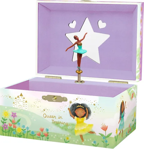 Miniatura 12 de Giggle & Honey Joyero musical de hadas para niñas, caja de música para niños con hada giratoria y espejo, regalos de cumpleaños de princesa