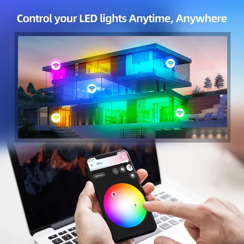 Miniatura 7 de GIDERWEL Kit de luces de tira LED ZigBee RGBW inteligentes ajustable de 10 m con controlador ZigBee 3.0, funciona con Hub Bridge Echo Plus