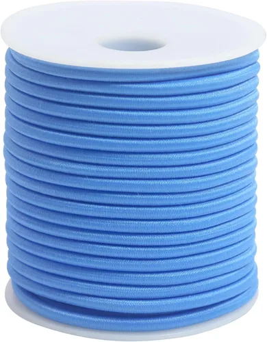 Miniatura 14 de Cuerdas elásticas de colores de 0.118 in 1/8 pulgadas 210 pies, cuerda elástica redonda pesada para cuentas de poni, pulseras de cuentas de silcona