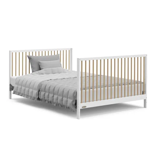 Miniatura 10 de Cuna convertible 5 en 1 con cajón Graco Teddi (Blanco con madera flotante) – Certificado GREENGUARD Gold, combinación de cuna con cajón, cajón