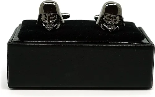 Miniatura 3 de Teri's Boutique Gemelos de Star Wars Darth Vader Head Gris Oscuro Gunmetal Gemelos con Caja para Hombre