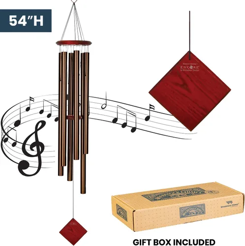 Miniatura 3 de Woodstock Chimes Neptune Carillón de Viento para Exterior de 54", Grande, Bronce, Sonido de Tono Profundo para Jardín al Aire Libre, Patio