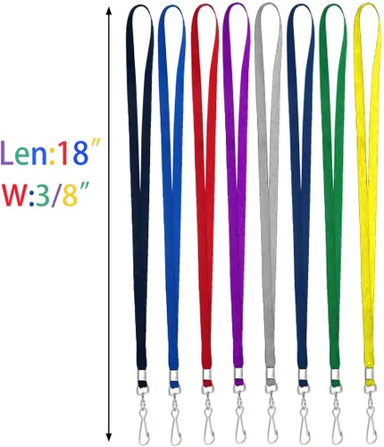 Miniatura 2 de Bird Fiy Cordones a granel para insignias de identificación, paquete de 50 unidades, cordón plano de nailon para identificación