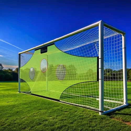 Miniatura 8 de Red de tiro de habilidad profesional de tiro de fútbol de 12 x 6 pies y rebote. 7 zonas, puntuación de golpe fluorescente de colores y ayuda