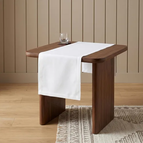 Miniatura 2 de Solino Home Camino de mesa de lino, 14 x 36 pulgadas, blanco, Fete, hecho a mano y lavable a máquina, tela natural, lino europeo, 100% lino puro