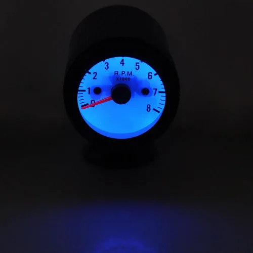 Miniatura 3 de Etopars Coche Motor Vehículo Negro Cara 2 "2.047 in Puntero Tacómetro Tacómetro Medidor Medidor Luz LED Tacho Gauge
