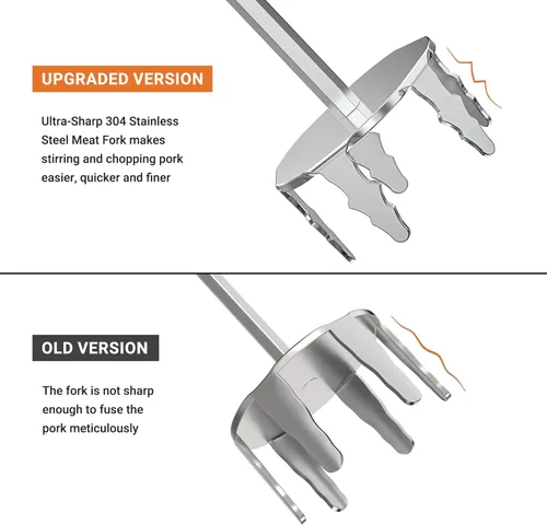 Miniatura 3 de Onlyfire - Extractor de cerdo de 3 pulgadas, triturador de carne de acero inoxidable ultraafilado mejorado utilizado con taladro manual estándar