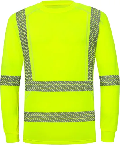 Miniatura 29 de ProtectX Camisas de manga larga de alta visibilidad, camiseta de seguridad reflectante de alta visibilidad para hombres y mujeres, camisa de Azul