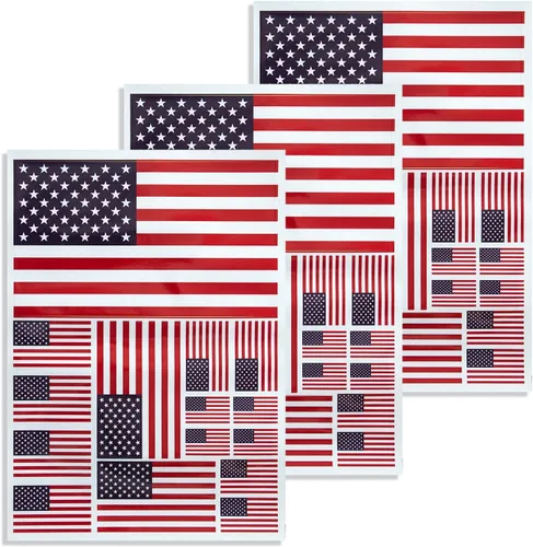 Miniatura 26 de CANTENDO Paquete de 3 calcomanías de bandera de Israel, calcomanías reflectantes de vinilo para automóvil, calcomanías impermeables para parachoques