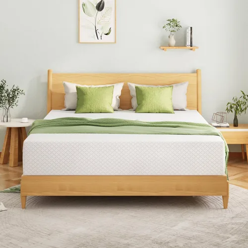 Miniatura 10 de EGOHOME Colchón Queen de 8 pulgadas, colchón de espuma viscoelástica en una caja con gel de té verde refrescante, alivia la presión con soporte