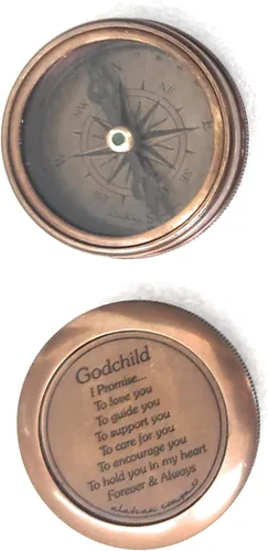 Miniatura 6 de Regalo para la brújula ahijada Ahijada ahijada – I Promise to Love You, regalos de bautismo, confirmación de comunión cristiana, regalos