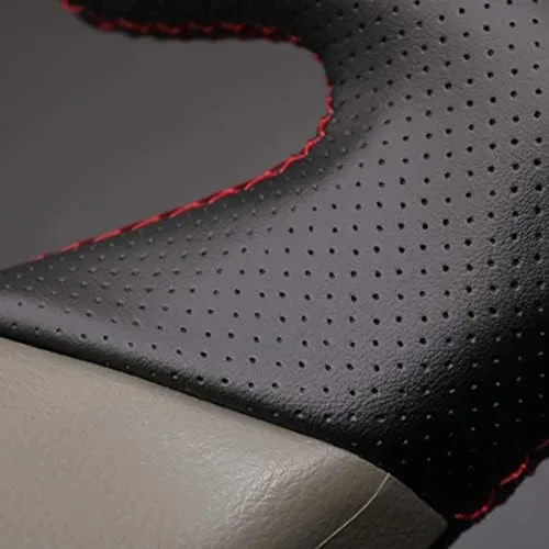 Miniatura 4 de Funda protectora para volante, para Infiniti G35 2003-2006 Nissan Skyline V35 2003-2006, funda de cuero cosida a mano para volante de automóvil