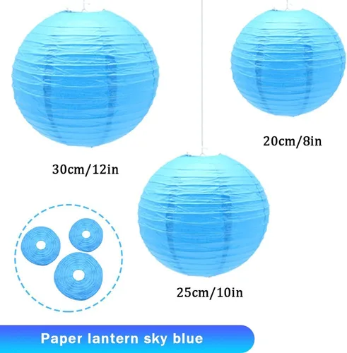 Miniatura 2 de 6 faroles de papel decorativos redondos colgantes para fiestas, aulas, bodas, Halloween, Navidad, decoración del hogar
