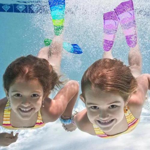 Miniatura 23 de Gugmoy Kids Swim Fins,Comfortable Silicone Flippers for Swimming and Diving,Size Suitable Beginners Kids Girls Boys Adults