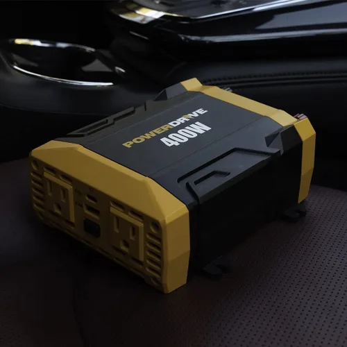 Miniatura 2 de PowerDrive PWD400 - Inversor de corriente de 400 vatios de 12 V CC a 110 V CA con 2 salidas y 2 puertos