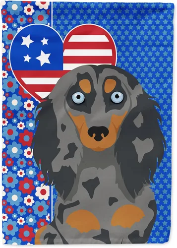 Miniatura 76 de Caroline's Treasures WDK5119GF - Bandera de jardín americana de Airedale Terrier de Estados Unidos, color negro y tostado, bandera decorativa