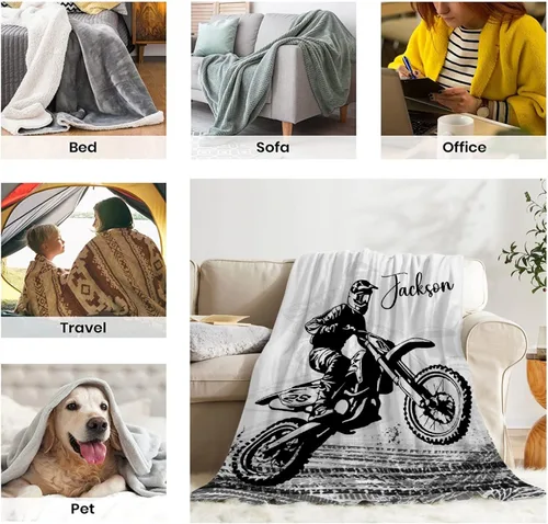 Miniatura 7 de Manta personalizada con nombre – Manta personalizada para niñas, niños, bebés, recién nacidos, niños pequeños, regalo de cumpleaños, tamaño infantil