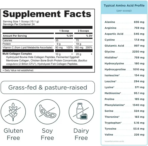 Miniatura 7 de Ancient Nutrition Péptidos de Colágeno Hidrolizado en Polvo, Paquetes de Polvo de Multi Colágeno Sin Sabor para Mujeres y Hombres con Vitamina C, 24