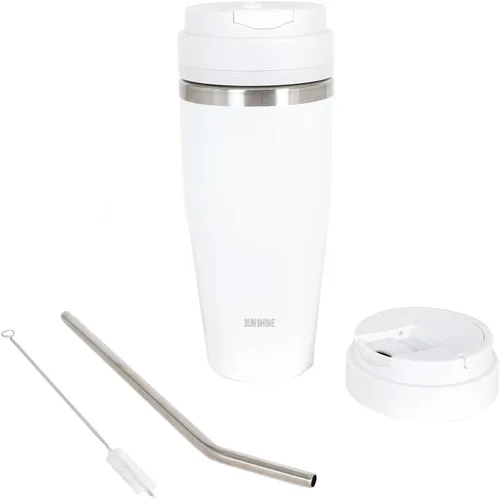 Miniatura 8 de Ice Shave - Vaso al vacío de acero inoxidable 2 en 1 y licuadora inalámbrica, 28 onzas, resistente a fugas, frío 24 horas/hielo, 2 días, 120 vatios