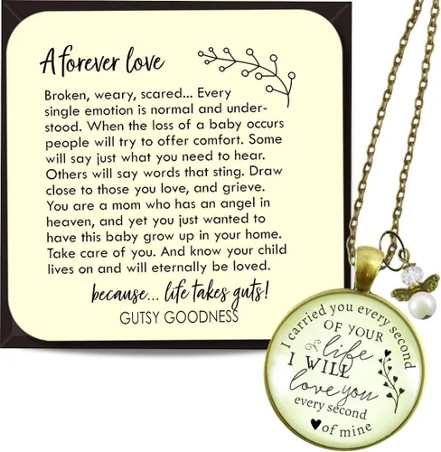 Miniatura 23 de Gutsy Goodness Miscarriage Necklace Comforting Sentimental Handmade Jewelry For Mom - Pendant, Message Card, Keepsake Gift Box