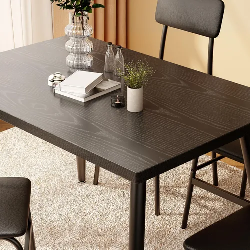 Miniatura 9 de Gizoon Juego de mesa de comedor para 4, moderno juego de mesa y sillas de cocina de 5 piezas, espacio pequeño Comedor de 4 Sillas y Mesa, marco