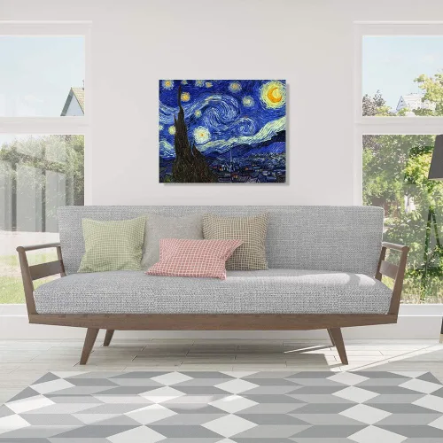 Miniatura 4 de A&T ARTWORK La noche estrellada de Vincent Van Gogh. Las reproducciones clásicas de arte mundial, lienzos Giclee, arte mural para decoración