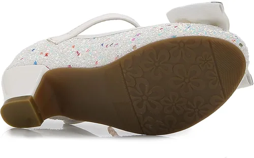 Miniatura 7 de Cadidi Dinos Zapatos de vestir para niñas, zapatos de fiesta de boda, zapatos de tacón Mary Jane Princesa (bebéniño pequeñoniño grande)