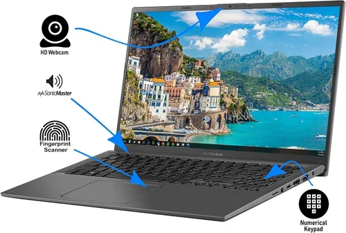 Miniatura 3 de ASUS VivoBook R 15 R564JA-UH31T Laptop gris pizarra, i3-1005G1, 4GB, 128GB PCIe SSD, 15.6" Flat Touch Full HD (1920x1080), Intel UHD, Windows 10 Home