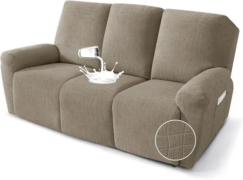 Miniatura 23 de MAXIJIN Fundas impermeables para sillas reclinables pequeñas de 3 piezas, fundas reclinables que se mantienen en su lugar, fundas reclinables Lazy
