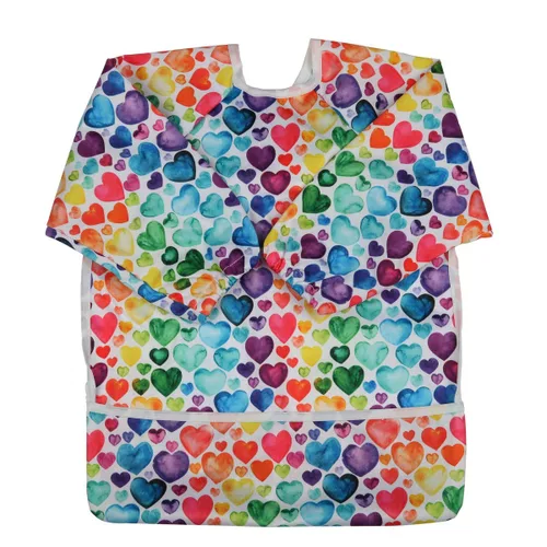 Miniatura 8 de Babero de bebé manga camisa con bolsillo 1-3 años pintura para niñas (Flamingo Cactus)