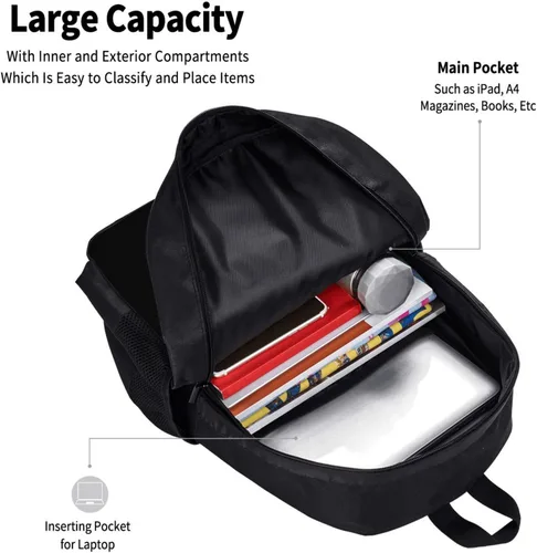 Miniatura 4 de Mochila personalizada para hombre y mujer, mochilas personalizadas con texto fotográfico, mochila informal para computadora portátil para viajes